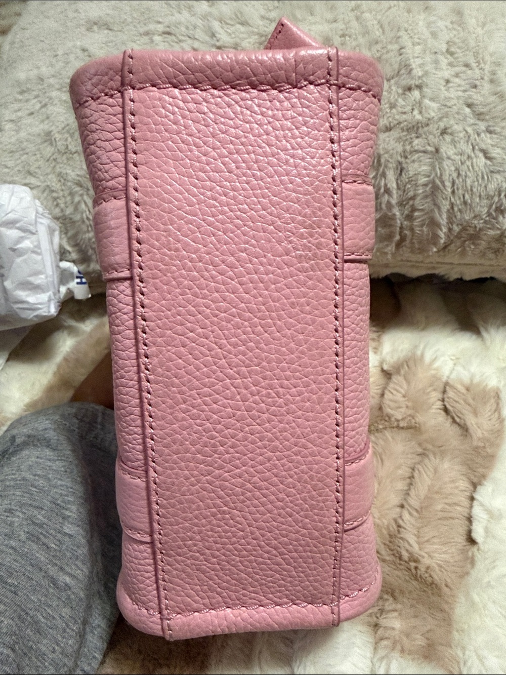 Marc Jacobs Pink Mini Pebbled Leather Tote with Pink Chain - Picture 6 of 6